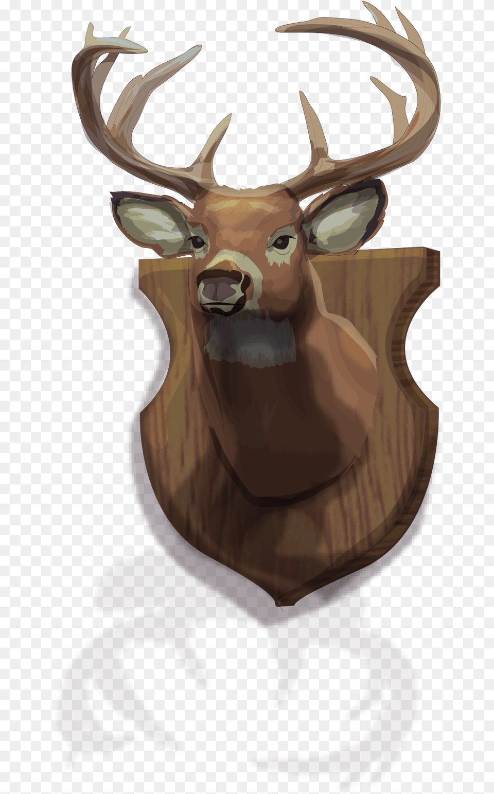 Graphic Of A Mounted Buck Head With Horns Graphics, Animal, Deer, Mammal, Wildlife Png