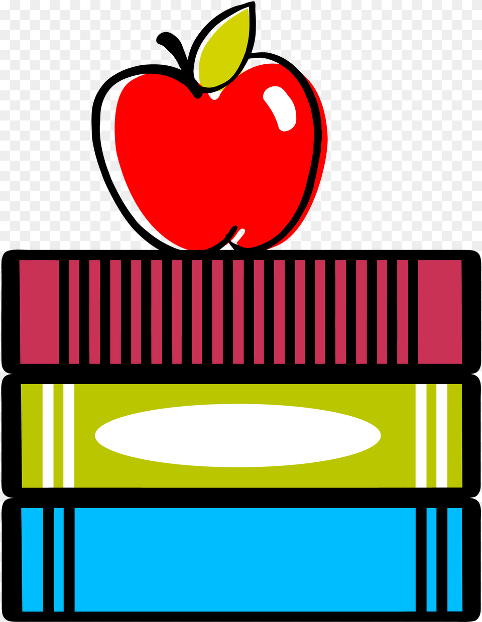 Graphic Of Books With Apple Books And Apple Clipart Free Transparent Png