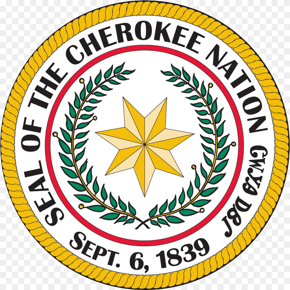 Graphic Of The Seal Of The Cherokee Nation Cherokee Nation, Logo, Symbol, Emblem, Badge Png Image
