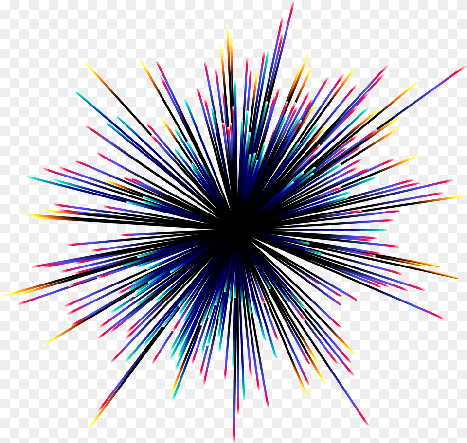 Graphic Ray, Fireworks, Light Free Png Download
