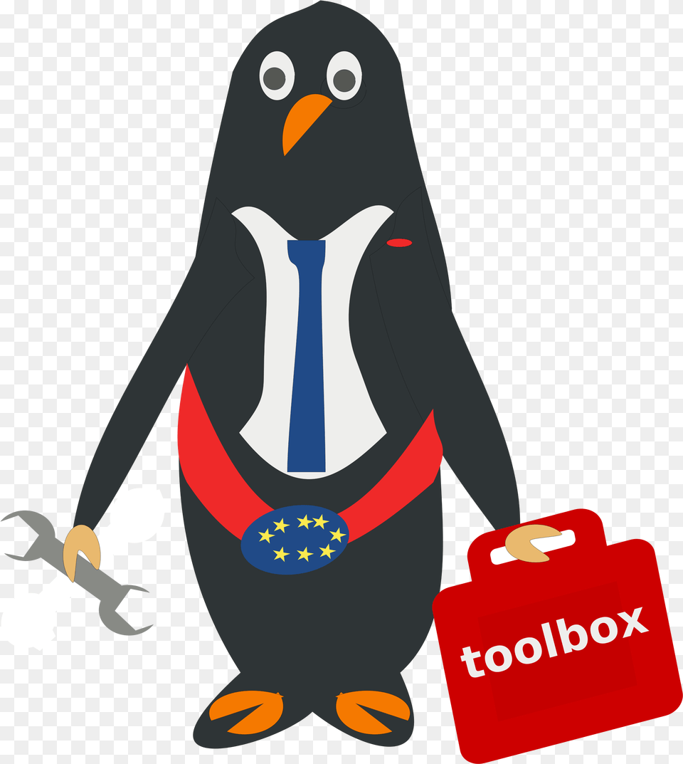 Graphic Royalty Download Clipart President Penguin With Tool Box, First Aid, Rocket, Weapon, Animal Png Image