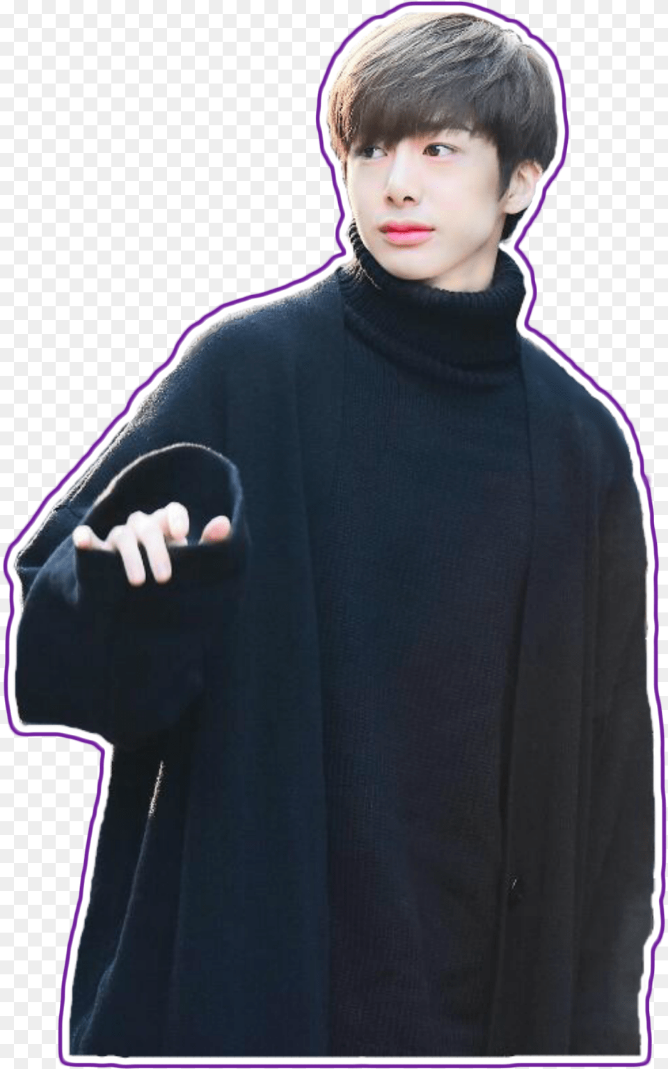 Graphic Royalty Transparents Hyungwon Monsta X Hyungwon, Clothing, Coat, Face, Head Free Png Download