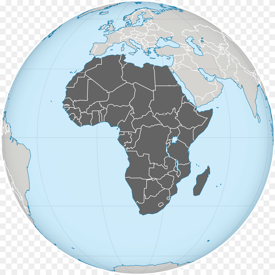 Graphic Royalty Library Africa Transparent Globe Locator Globe Of Africa, Astronomy, Outer Space, Planet Free Png Download
