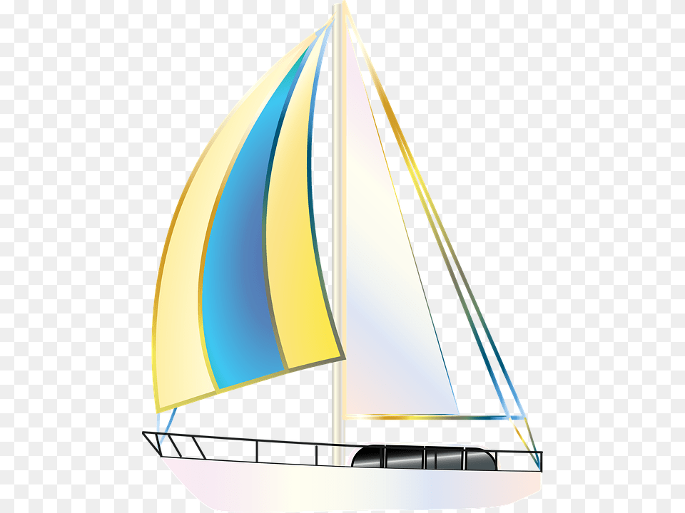 Graphic Sailboat Boat Yacht Sailing Yachting Sail, Transportation, Vehicle, Watercraft Free Png Download