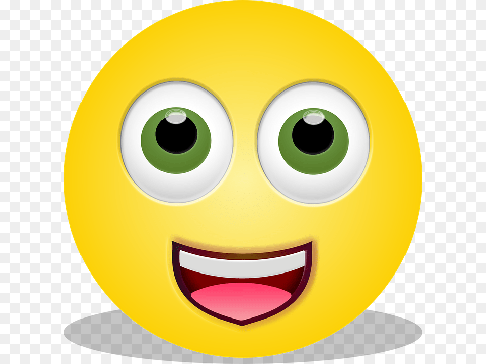 Graphic Smiley Emoticon Surprised Excited Happy Surprised Happy Emoji, Disk Free Transparent Png
