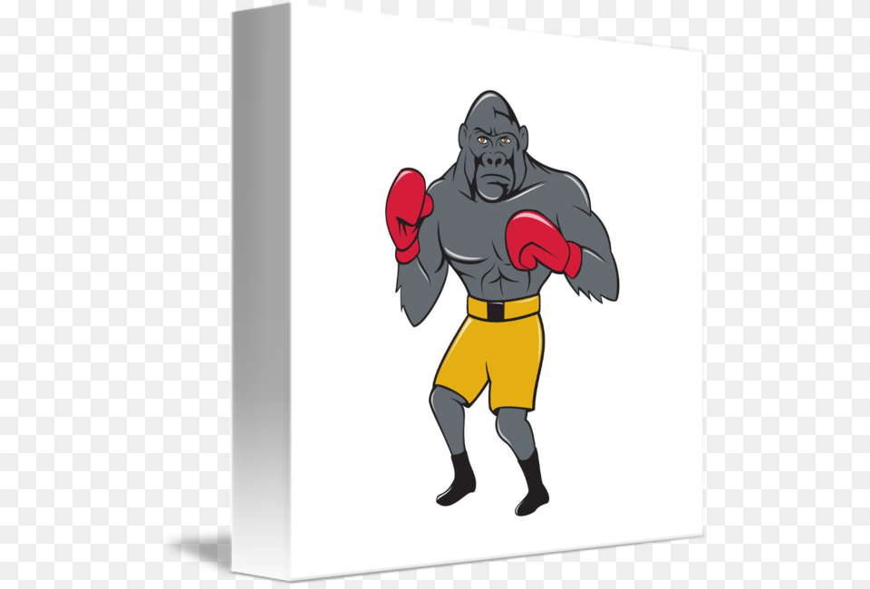 Graphic Stock Gorilla Cartoon By Aloysius Patrimonio Amateur Boxing, Person, Clothing, Footwear, Shoe Free Png Download