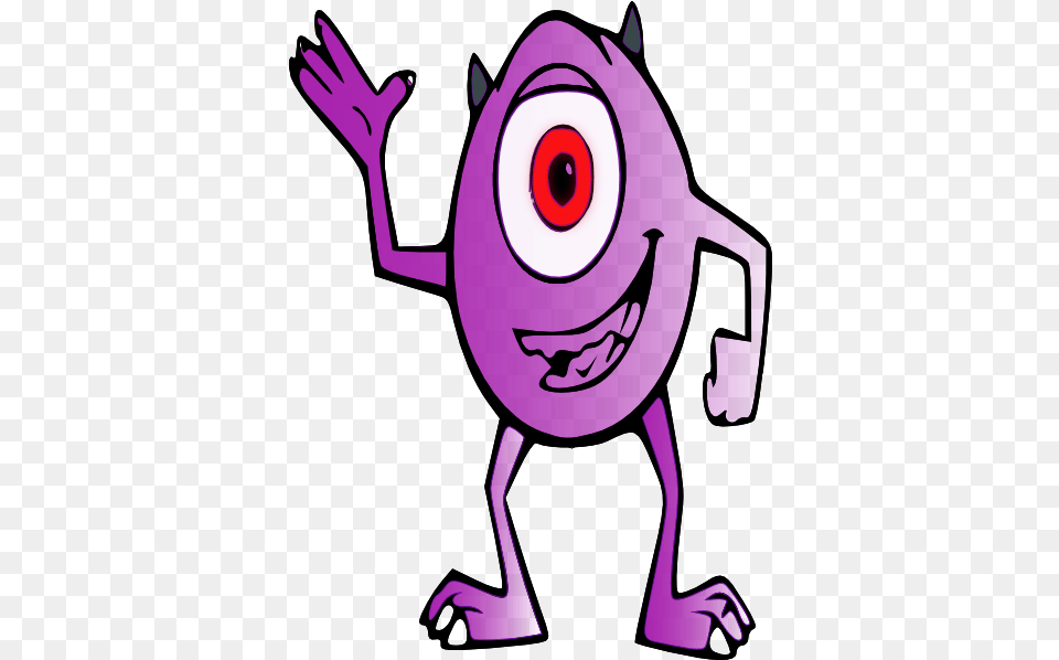 Graphic Alien Clip Art Cyclops Clipart, Purple, Animal, Bear, Mammal Free Transparent Png