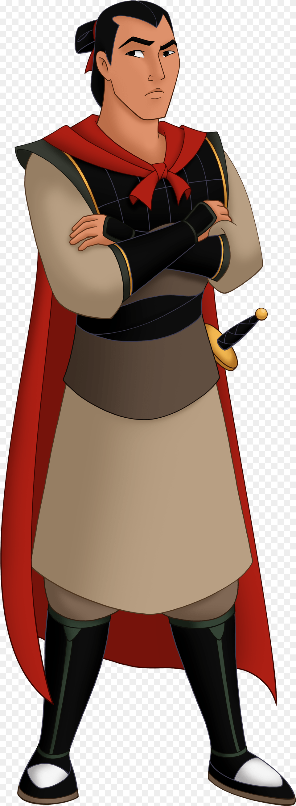 Graphic Transparent Download Mulan Transparent Boy Li Shang, Cape, Clothing, Adult, Female Free Png