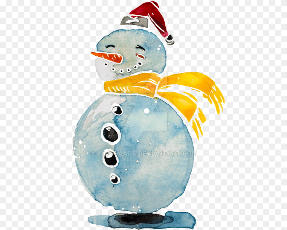 Graphic Transparent Download Snowman Illustration By Snowman Watercolor Clipart, Nature, Outdoors, Winter, Snow Png