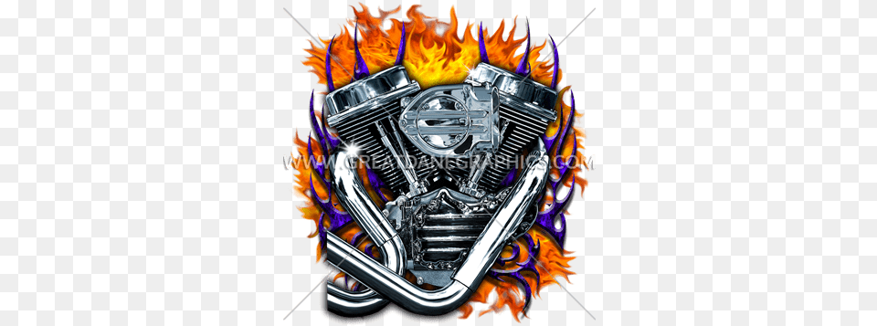 Graphic Transparent Fire Production Ready Artwork For Motorcycle Engine On Fire, Machine, Motor, Transportation, Vehicle Free Png Download