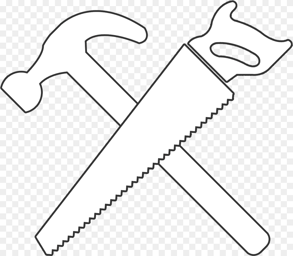 Graphic Transparent Stock Hammer Svg Saw Hammer And Saw, Device Png Image