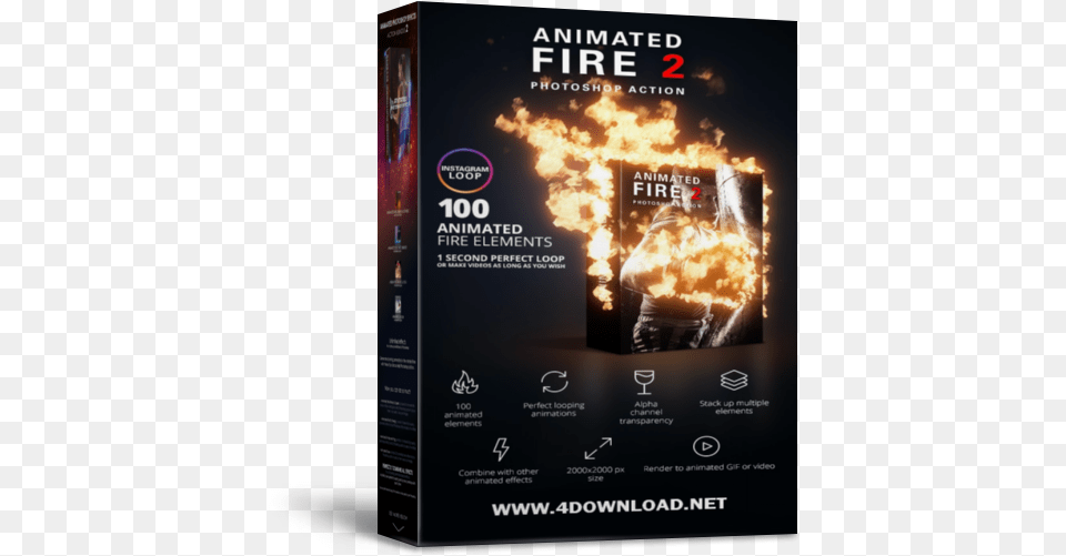 Graphicriver Animated Fire 2 Photoshop Action Adobe Photoshop, Advertisement, Poster Free Transparent Png
