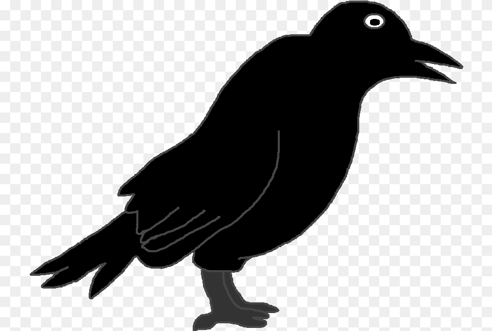 Graphics By Ruth Outline Picture Of Crow, Animal, Bird, Blackbird, Bear Free Transparent Png