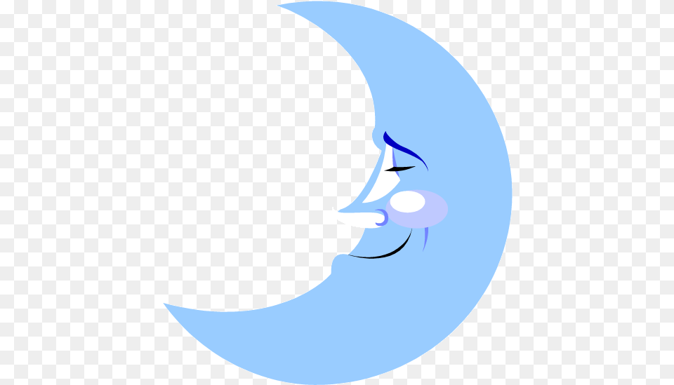 Graphics For Blue Crescent Moon Graphics Half Moon Cartoon Blue, Night, Astronomy, Nature, Outdoors Free Png Download