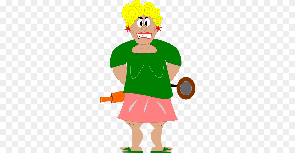 Graphics Of Angry Housewife With A Rolling Pin, Clothing, Costume, Person, Baby Png Image
