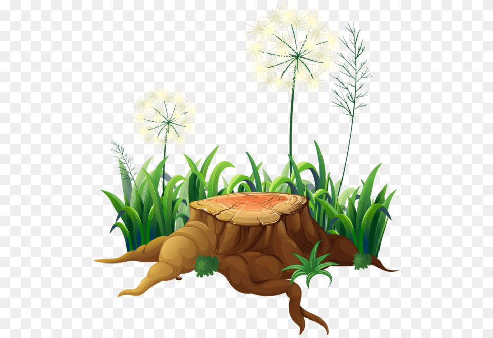 Grass Clipart 19aa183f 600 658 Laminas Illustration Of A Rabbit On A Stump Wit King Duvet, Flower, Plant, Tree, Potted Plant Free Png Download
