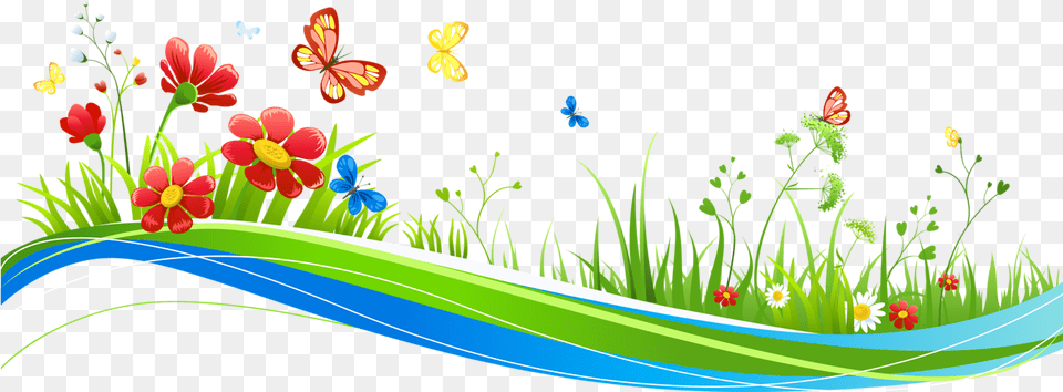 Grass Clipart Butterfly Transparent Free Clipart Flowers And Butterflies, Art, Floral Design, Graphics, Pattern Png