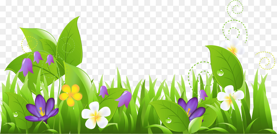 Grass Clipart Flower Transparent For Flower Grass Clipart, Art, Floral Design, Purple, Graphics Free Png Download