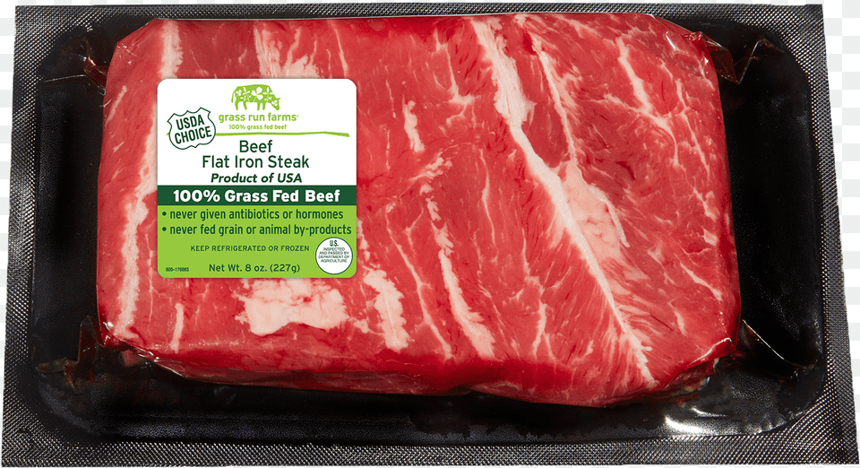 Grass Fed Flat Iron 1 Labeled Kobe Beef, Food, Meat, Steak, Business Card Free Png