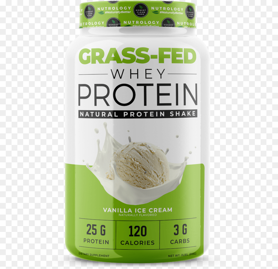 Grass Fed Whey Protein Van Front Plant Milk, Cream, Dessert, Food, Ice Cream Png Image
