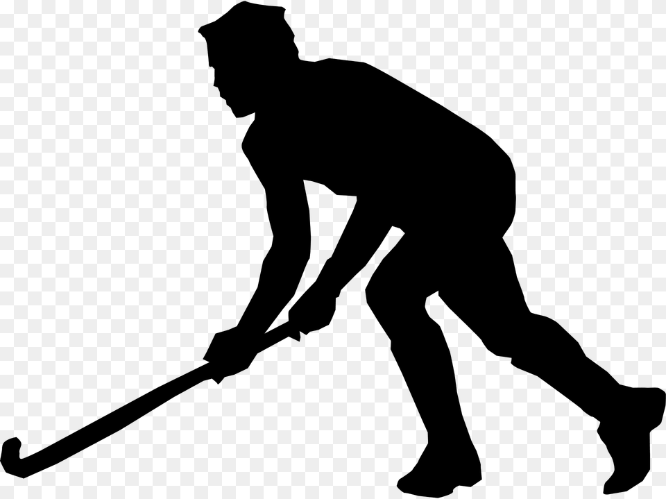 Grass Hockey Silhouette, Adult, Male, Man, People Free Png Download