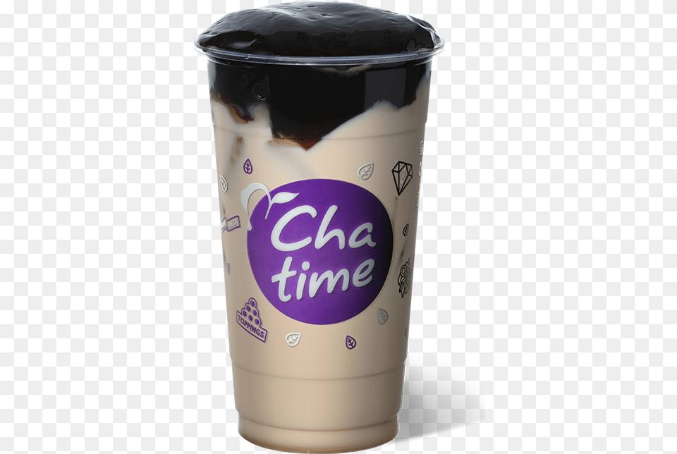 Grass Jelly Milk Tea Green Tea Mousse Chatime, Dessert, Food, Yogurt, Bottle Png