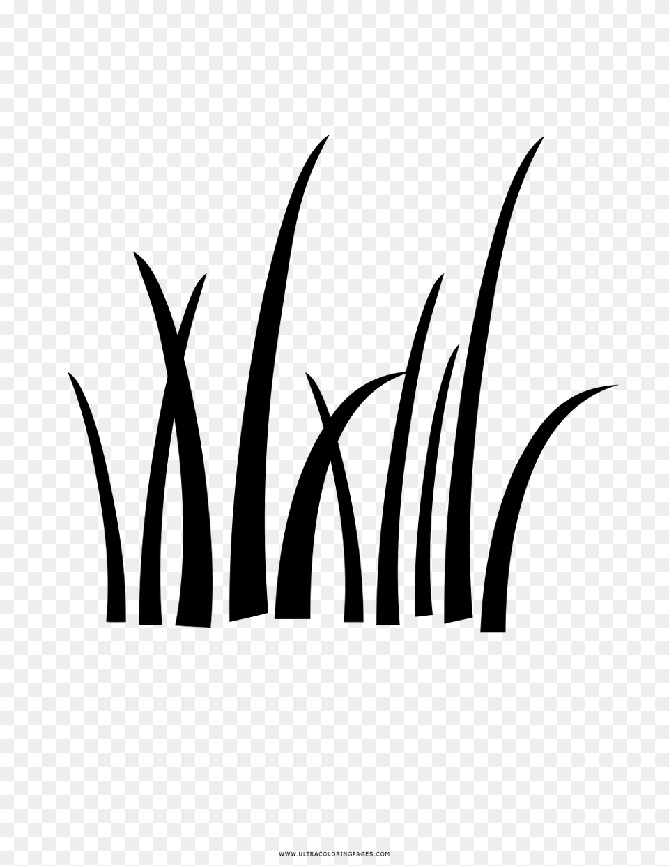 Grass Silhouette, Gray Free Png
