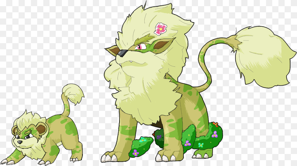 Grass Type Growlithe, Animal, Lion, Mammal, Wildlife Free Png