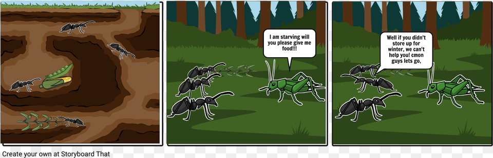 Grasshopper And Ant Story Cartoon, Book, Comics, Publication, Animal Free Png