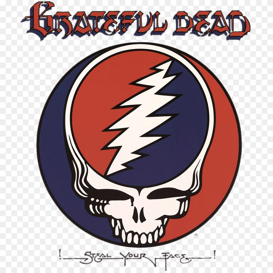 Gratefeul Dead Steal Your Face, Sticker, Logo Free Png