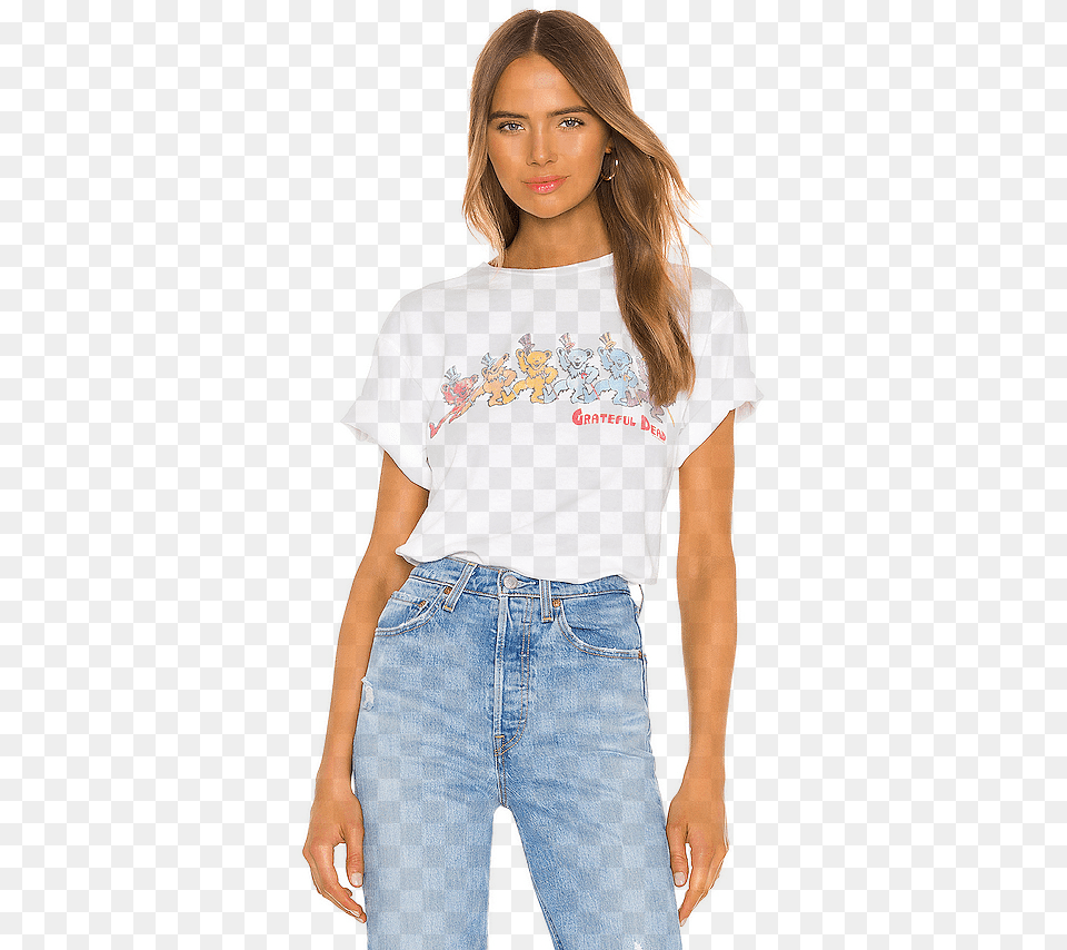 Grateful Dead Band Teeclass T Shirt, Blouse, Clothing, Female, Girl Png Image