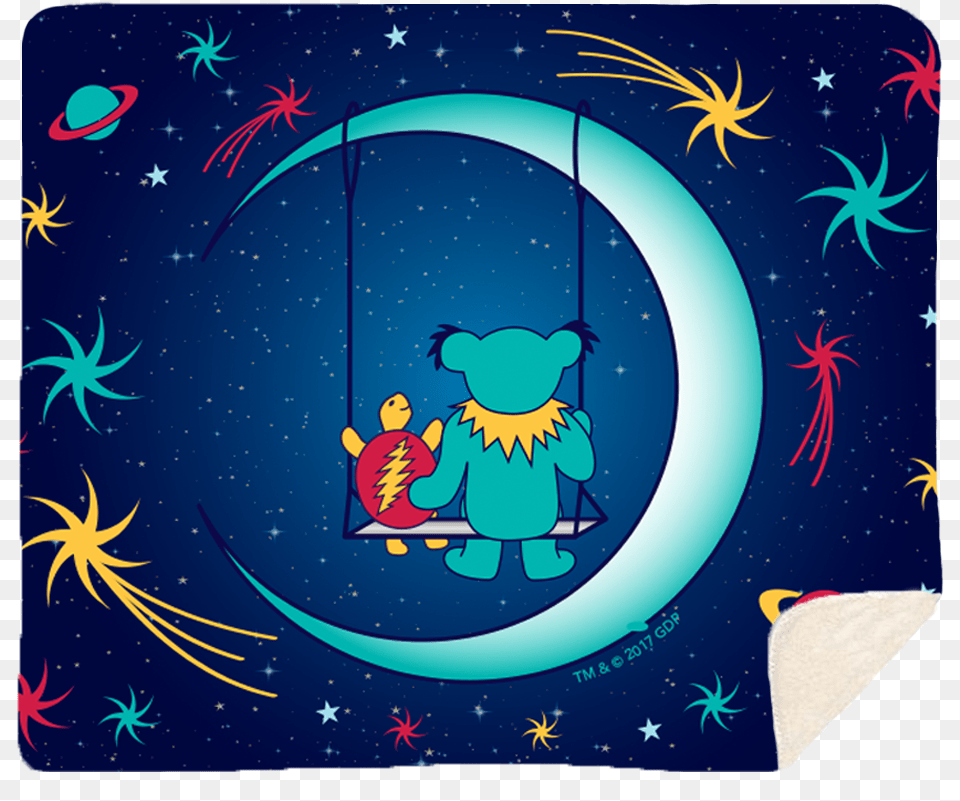 Grateful Dead Bear On Moon, Art, Toy, Graphics Free Transparent Png
