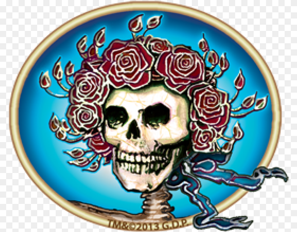 Grateful Dead Bertha Sticker 3quot Decal Grateful Dead Skull Rose, Face, Head, Person, Accessories Png Image