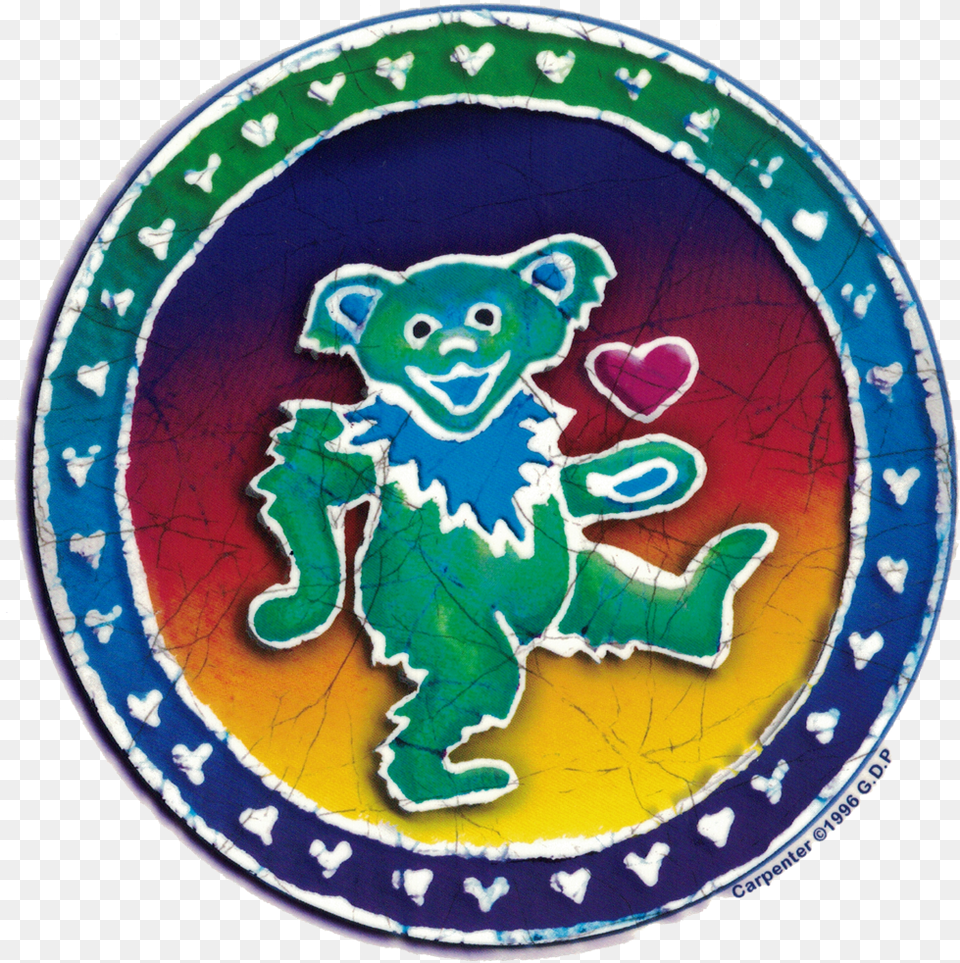 Grateful Dead Dancing Bear Batik Dancing Bears Grateful Dead, Badge, Logo, Symbol, Emblem Png Image