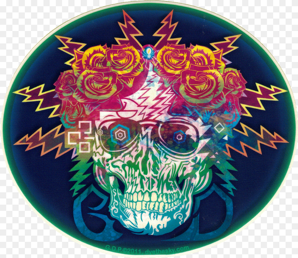 Grateful Dead Electric Skull And Roses Circle, Flower, Plant, Rose Free Png