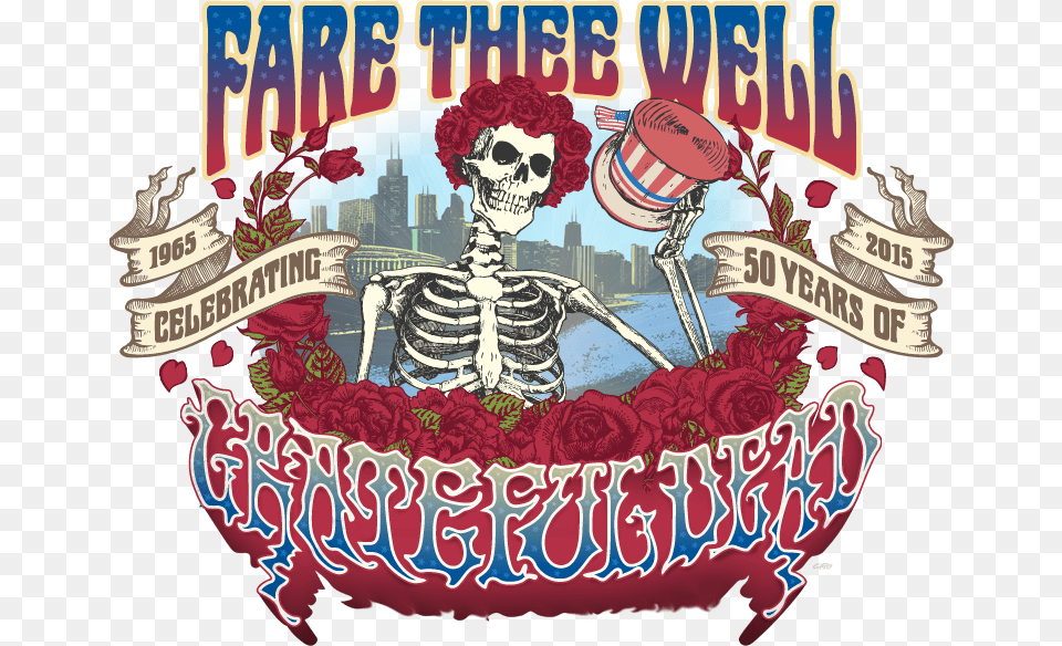 Grateful Dead Grateful Dead Fare Thee Well Tour, Advertisement, Poster, Publication, Comics Png Image