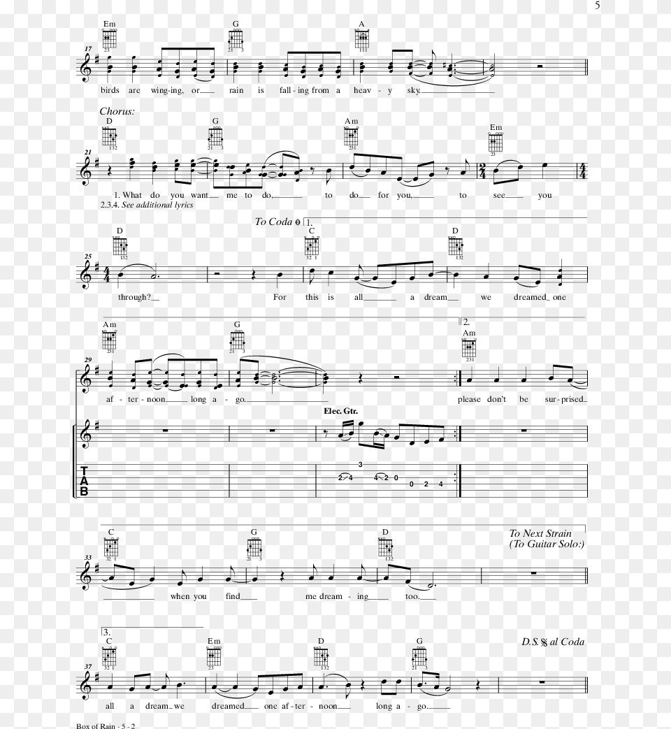 Grateful Dead Guitar Tab Anthology Thumbnail Sheet Music, Sheet Music Free Png Download