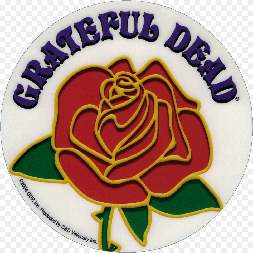 Grateful Dead Logo With Rose Emblem, Badge, Symbol Free Png Download