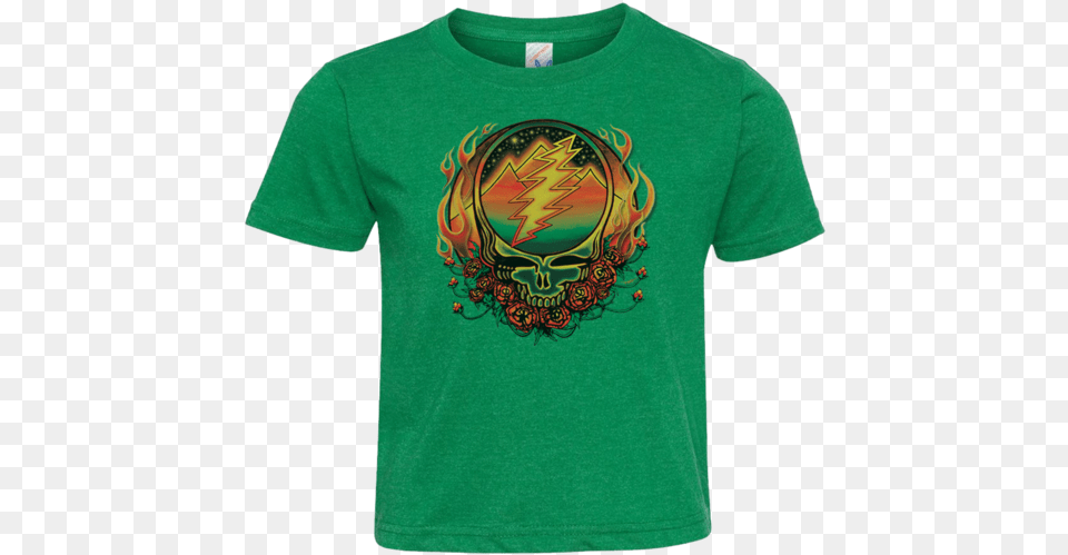 Grateful Dead Scarlet Fire Stealie Toddler T Steal Your Face, Clothing, T-shirt, Shirt Png