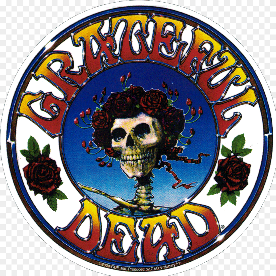 Grateful Dead Skull And Roses, Emblem, Symbol, Flower, Plant Png Image