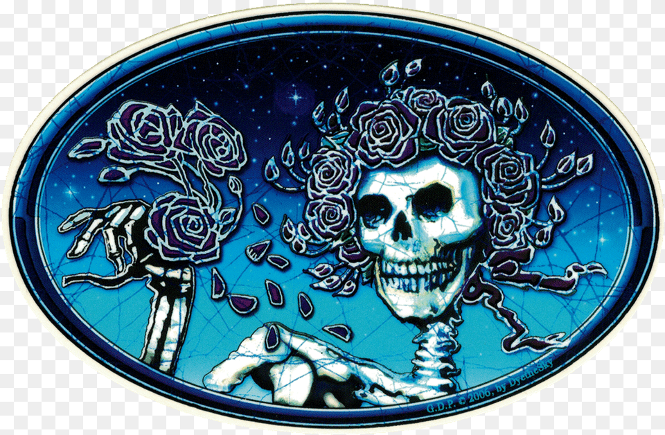 Grateful Dead Skull And Roses, Face, Head, Person, Emblem Free Transparent Png