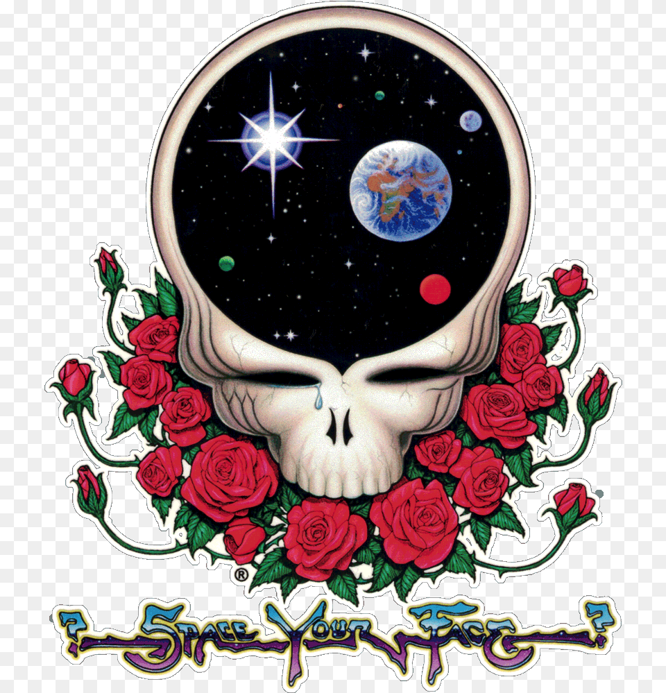 Grateful Dead Space Your Face Steal Your Face Space, Art, Graphics, Pattern, Flower Png Image