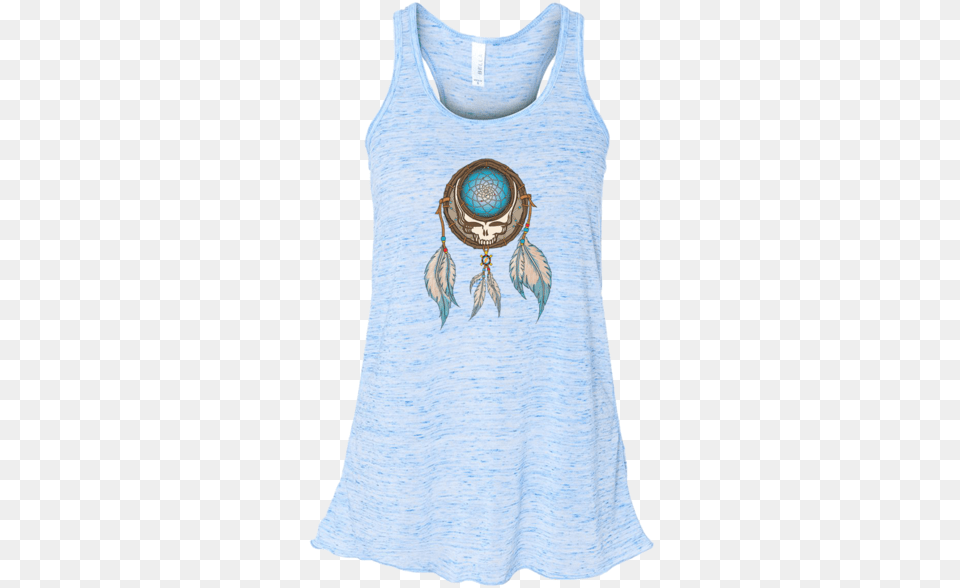 Grateful Dead Steal Your Face Skull In A Dream Catcher Active Tank, Clothing, Tank Top, Blouse Free Png
