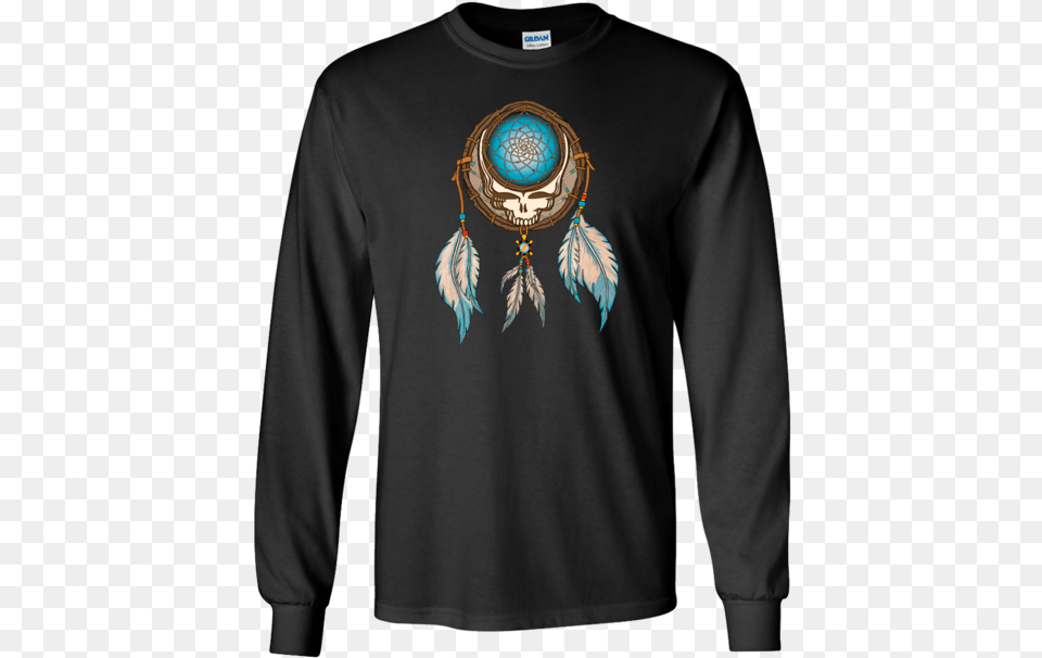 Grateful Dead Steal Your Face Skull In A Dream Catcher Long Sleeve Gucci Shirt Men, Clothing, Long Sleeve, Sweatshirt, Knitwear Free Transparent Png