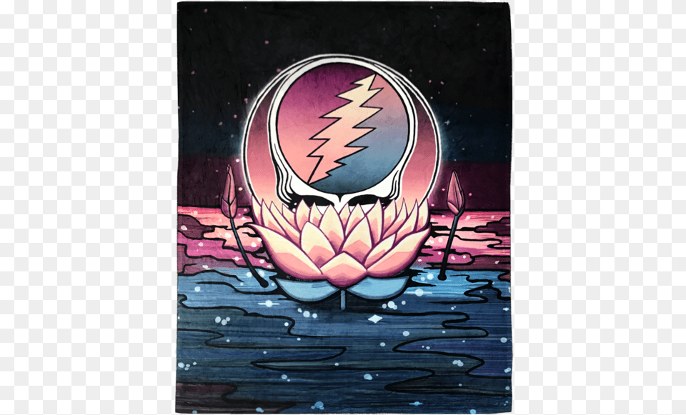 Grateful Dead Stealie Nestled In A Pink Lotus Flower Grateful Dead Lotus, Art, Painting Free Png Download