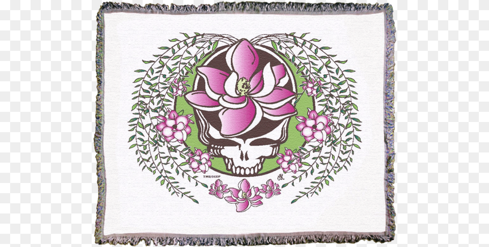 Grateful Dead White Sugar Magnolia Stealie Woven Cotton Sugar Magnolia Grateful Dead, Embroidery, Pattern, Home Decor, Stitch Free Png Download
