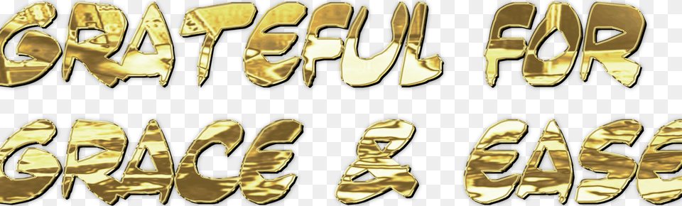 Grateful For Grace And Ease Emblem, Gold, Treasure, Text Png Image