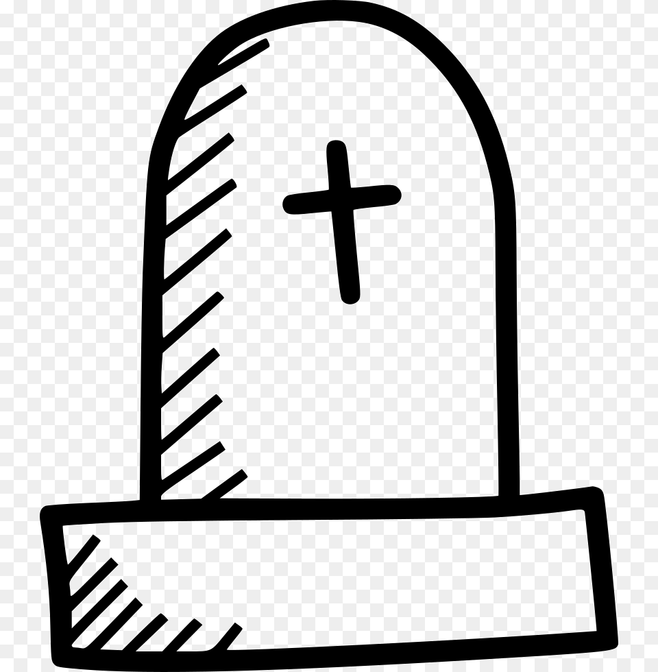 Grave Cemetery Tomb Stone Sepulchre Graveyard Icon, Cross, Hat, Symbol, Clothing Png