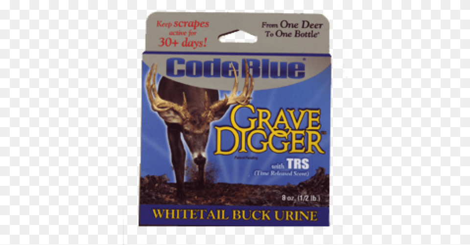 Grave Digger Estrous Code Blue Grave Digger Whitetail Scrape Mate 8 Oz, Animal, Deer, Mammal, Wildlife Png