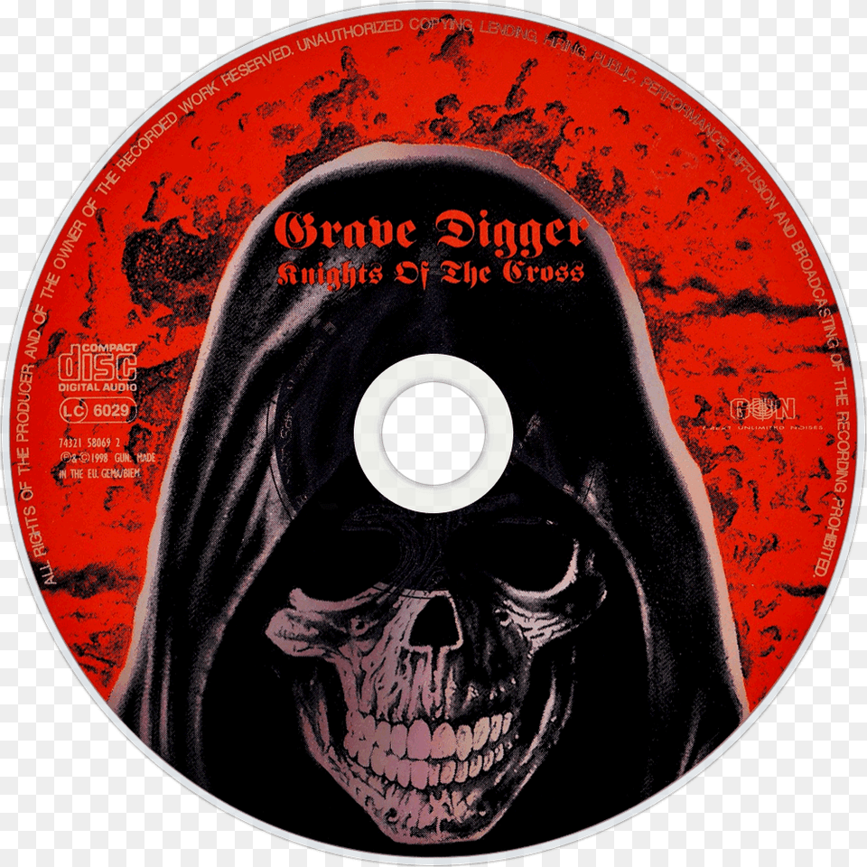 Grave Digger Knights Of The Cross Cd Disc Grave Digger, Disk, Dvd, Person Png Image